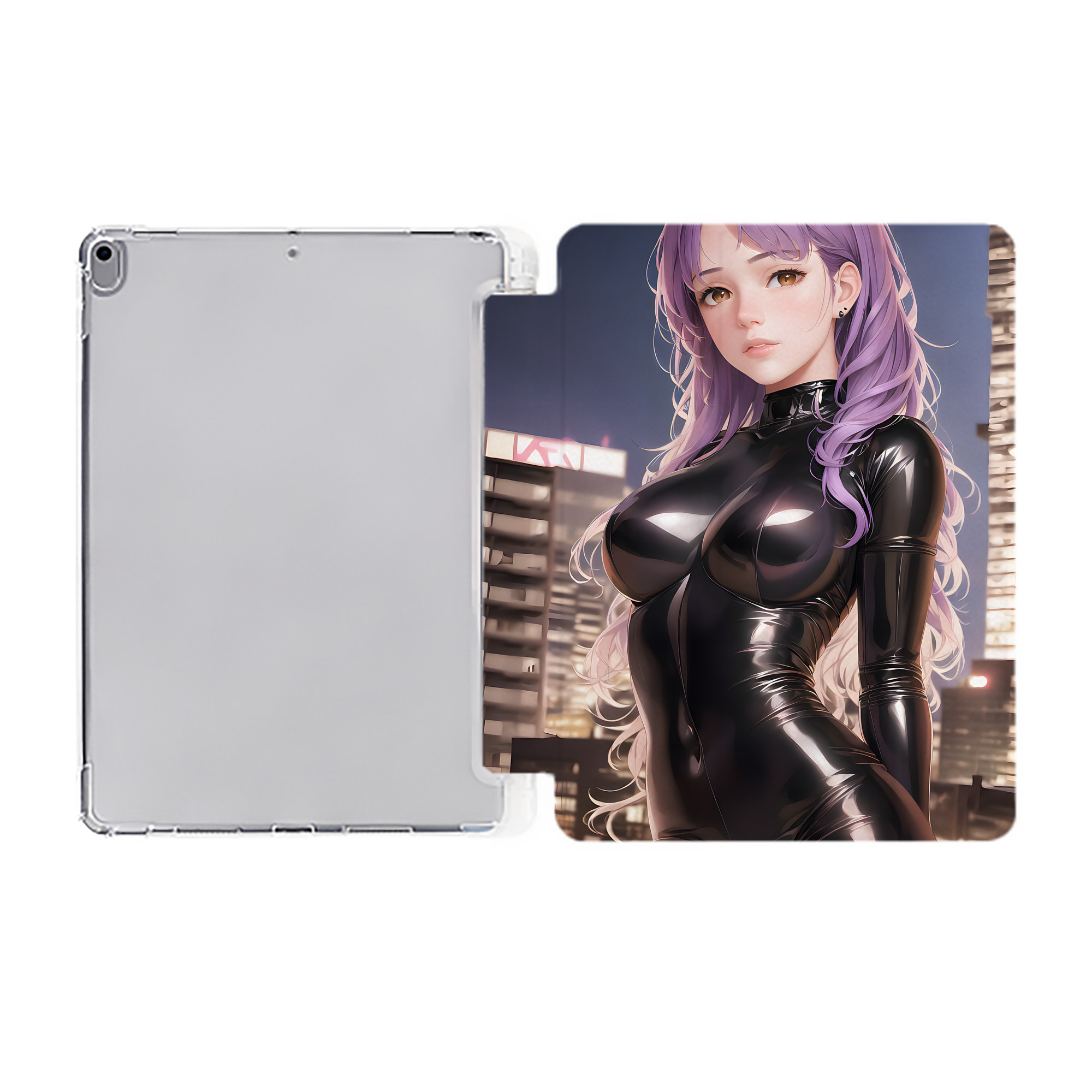 （画像用） EVA 新世紀エヴァンゲリオン IPad ケース ペン収納付き 三つ折りスタンド PUレザー×シリコン 対応機種9.5/10.5/10.9インチ